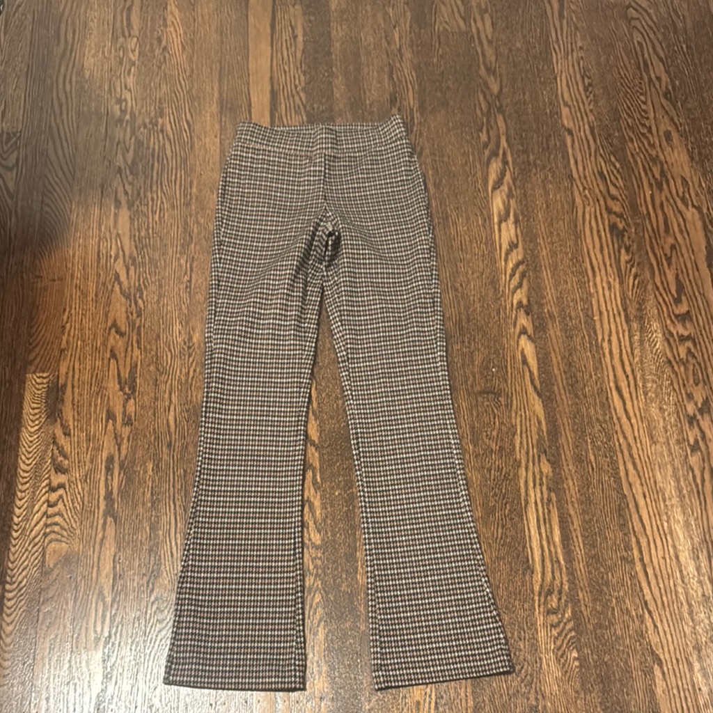 Crosby Brown Houndstooth Flare Trousers